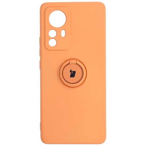 Image of Etui Bizon Case Silicone Ring do Xiaomi 12 Pro, pomarańczowe