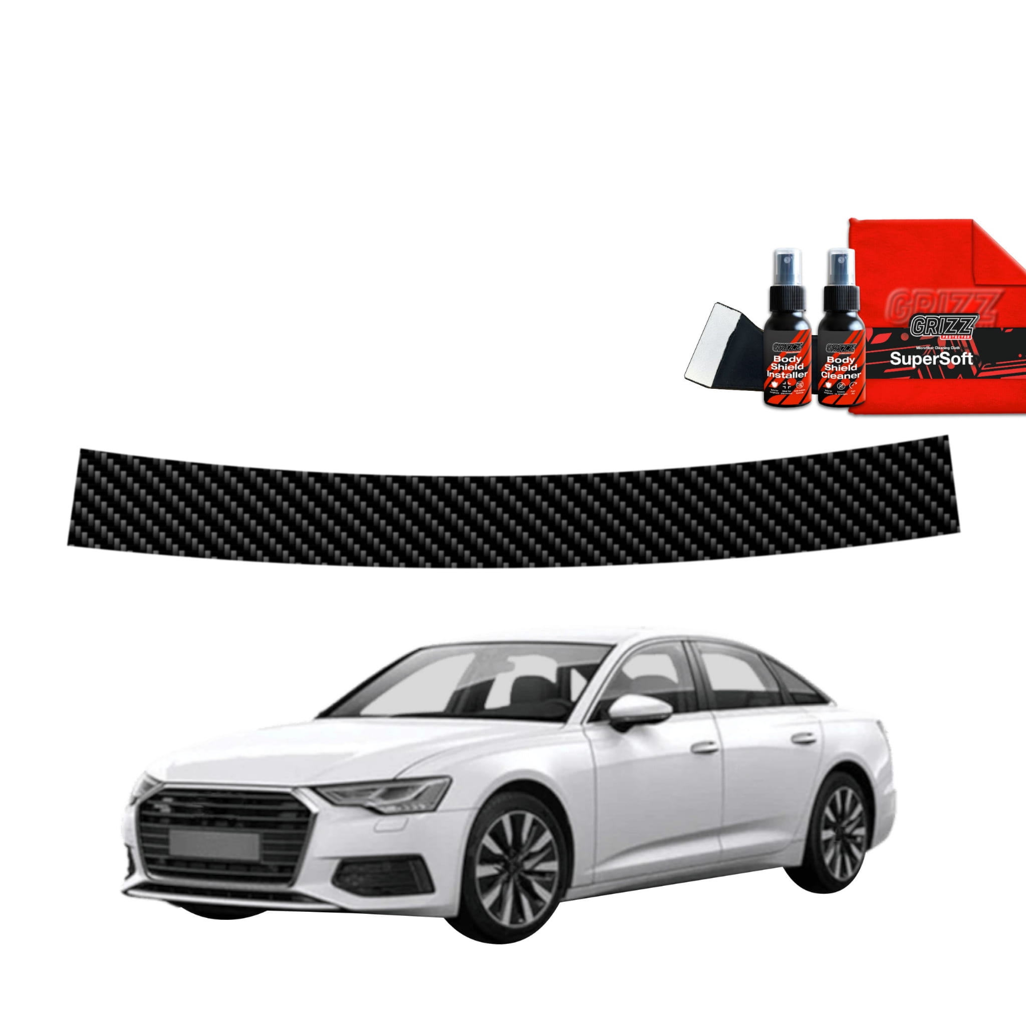 Folia karbonowa Grizz Protector na próg bagażnika do Audi A6 C8 Sedan (2018-2023)