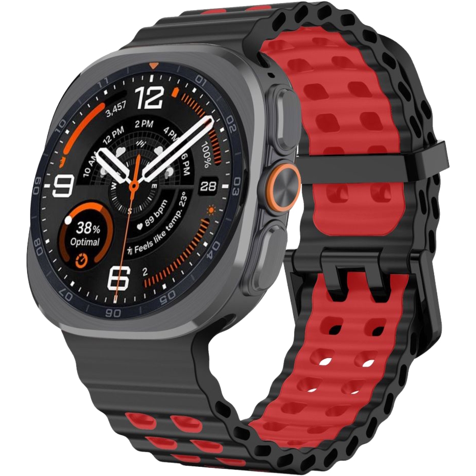 Pasek Tech-Protect Iconband Pro do Galaxy Watch Ultra 2 / Ultra, czarno-czerwone