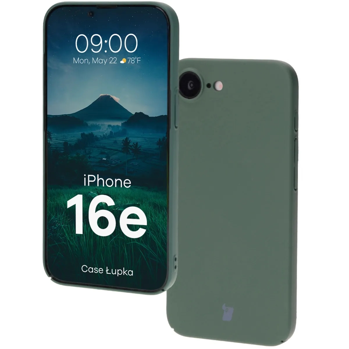 Etui Bizon Case Łupka do iPhone 17e / 16e, zielone
