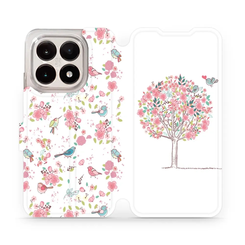 Etui z klapką do Xiaomi 15T, Mobiwear Book, różowy gaj