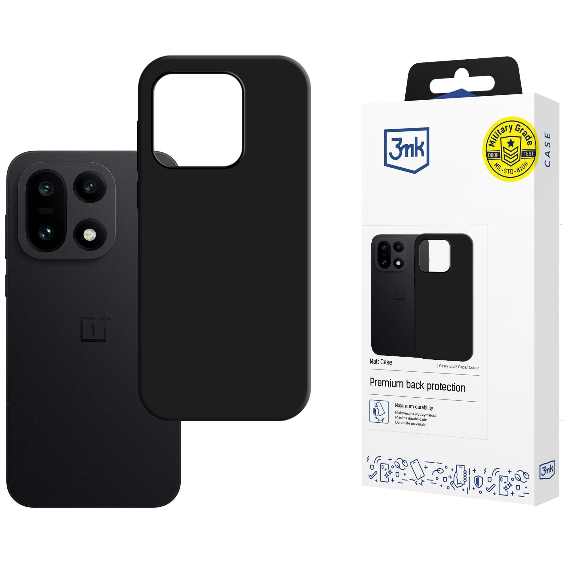 OUTLET: Etui 3mk Matt Case do OnePlus 15, czarne matowe