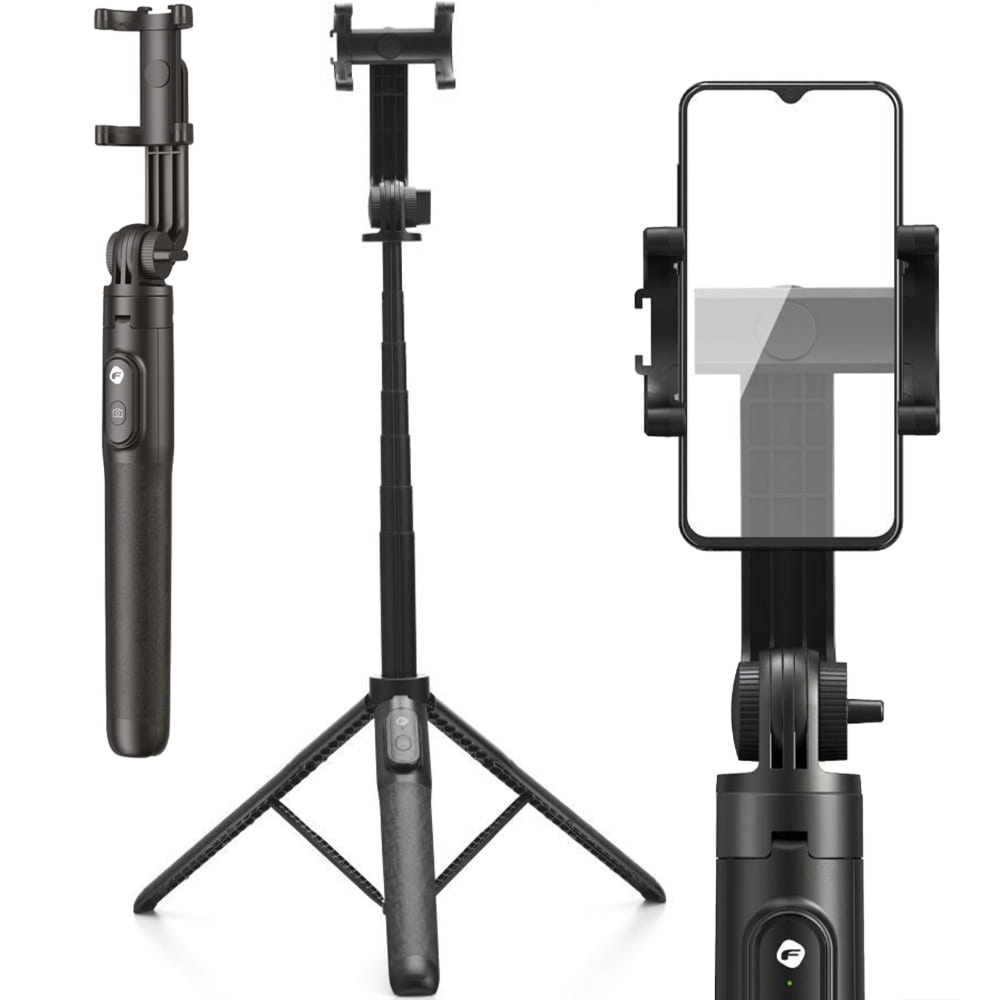 OUTLET: Uchwyt, kijek, statyw Forcell F-GRIP S150XL Bluetooth Selfie Stick, Tripod, czarny