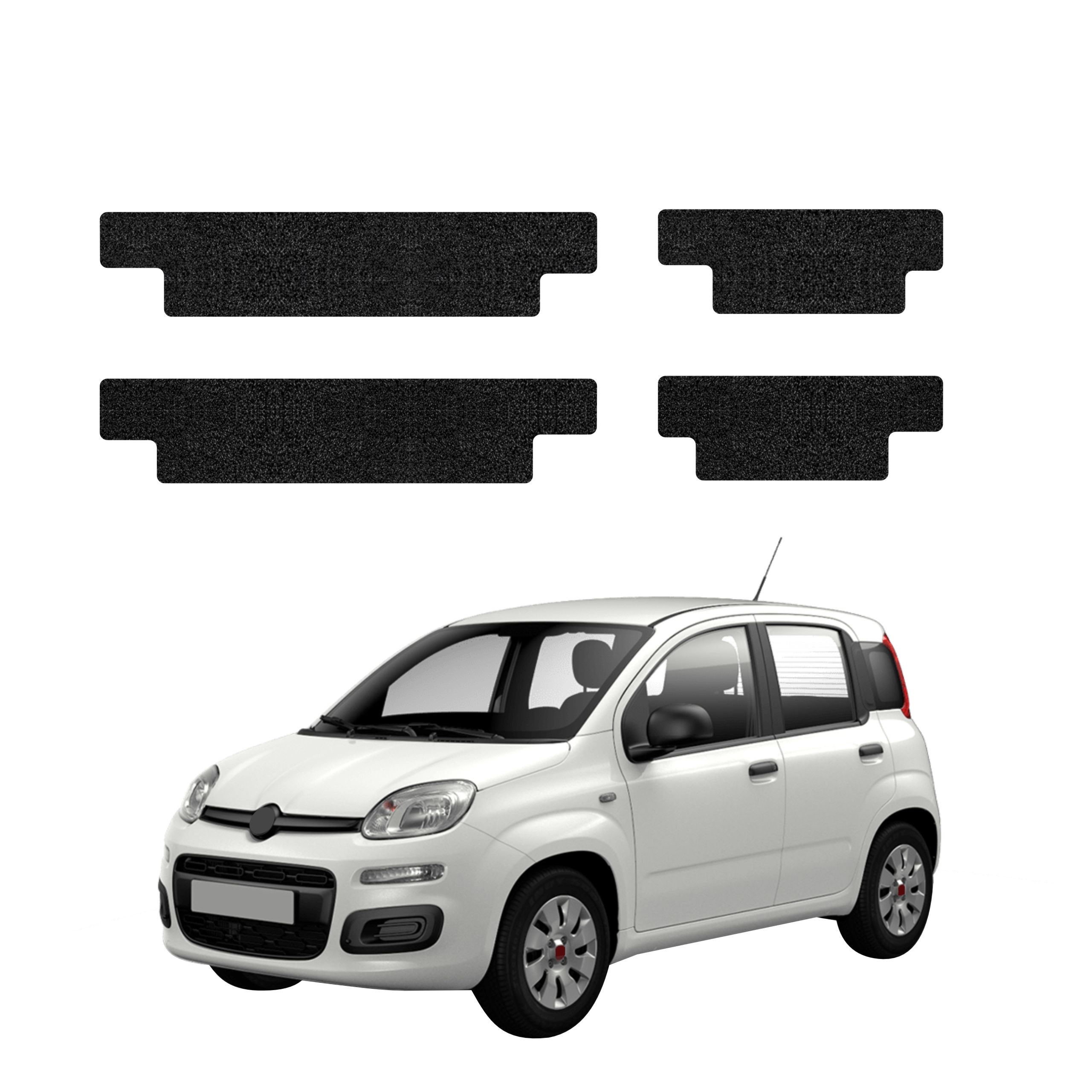 4w1 Czarna powłoka techniczna Grizz Protector na progi Fiat Panda (2020-2026)