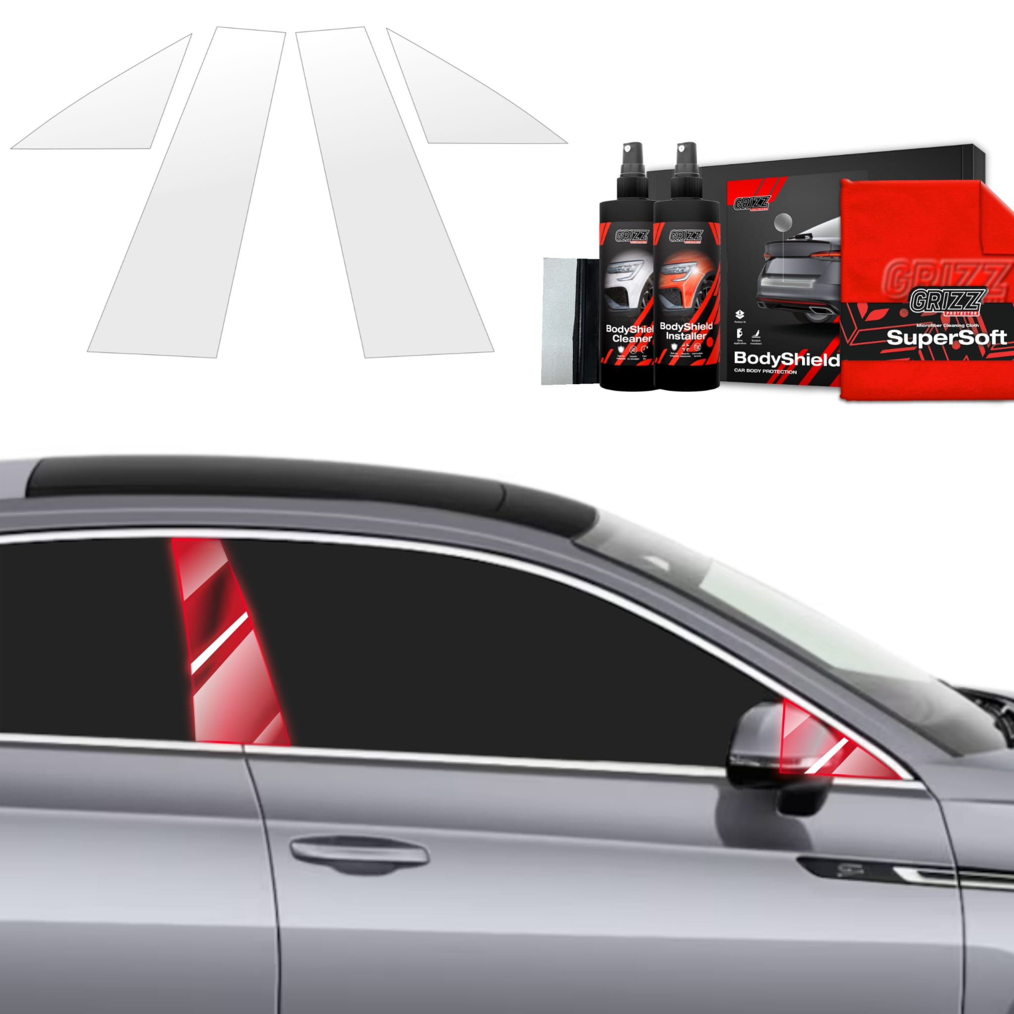4w1 Folia ochronna na słupki Grizz Protector do Volkswagen VW Arteon (2024-2025)