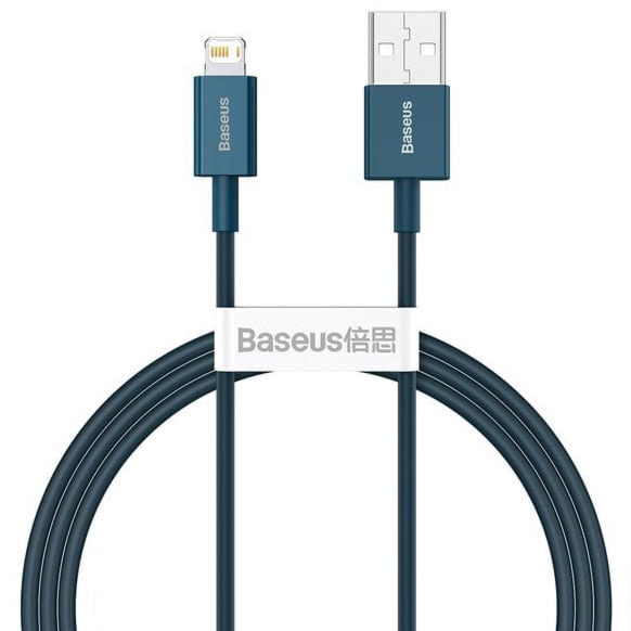 Kabel Baseus Superior USB-A do Lightning 2.4A 1m, niebieski