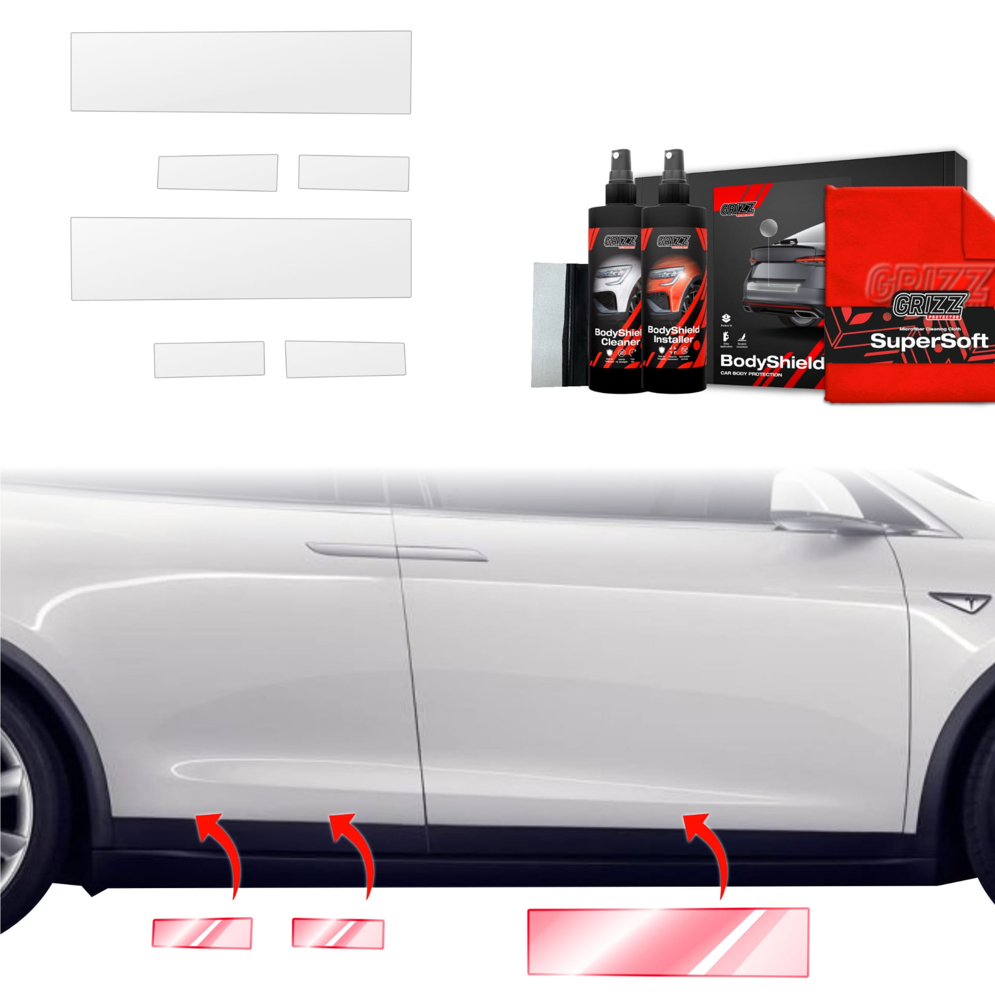 6w1 Folia ochronna Grizz Protector na progi do Tesla Model X (2021-2026)