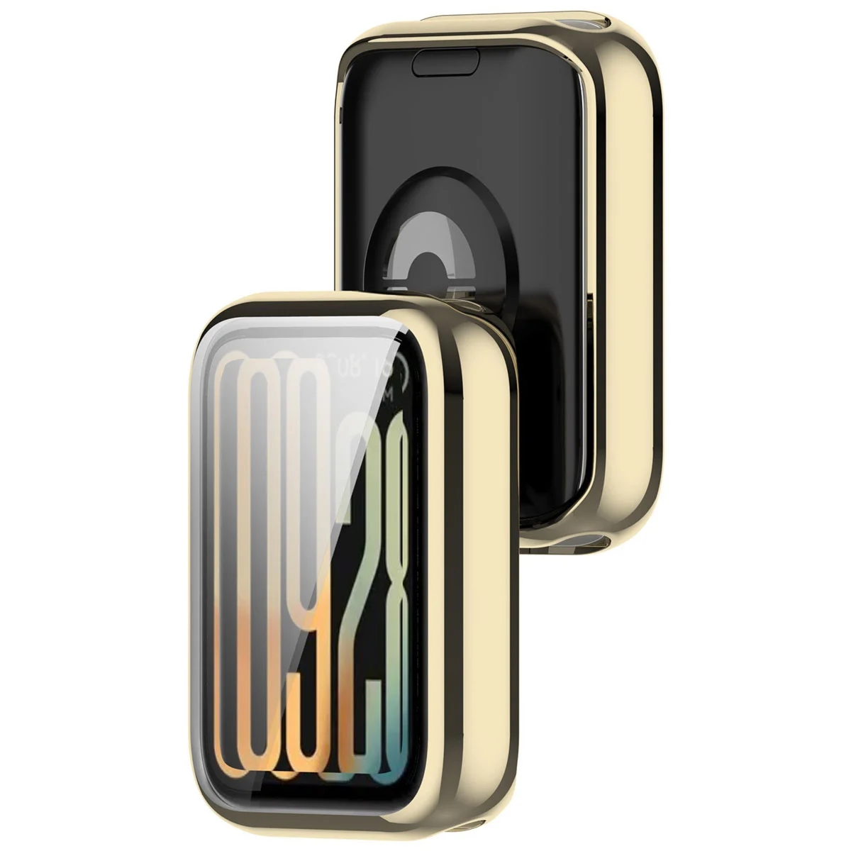 Etui z osłoną ekranu Bizon Case Watch Felipe do Xiaomi Smart Band 10 Pro, złote