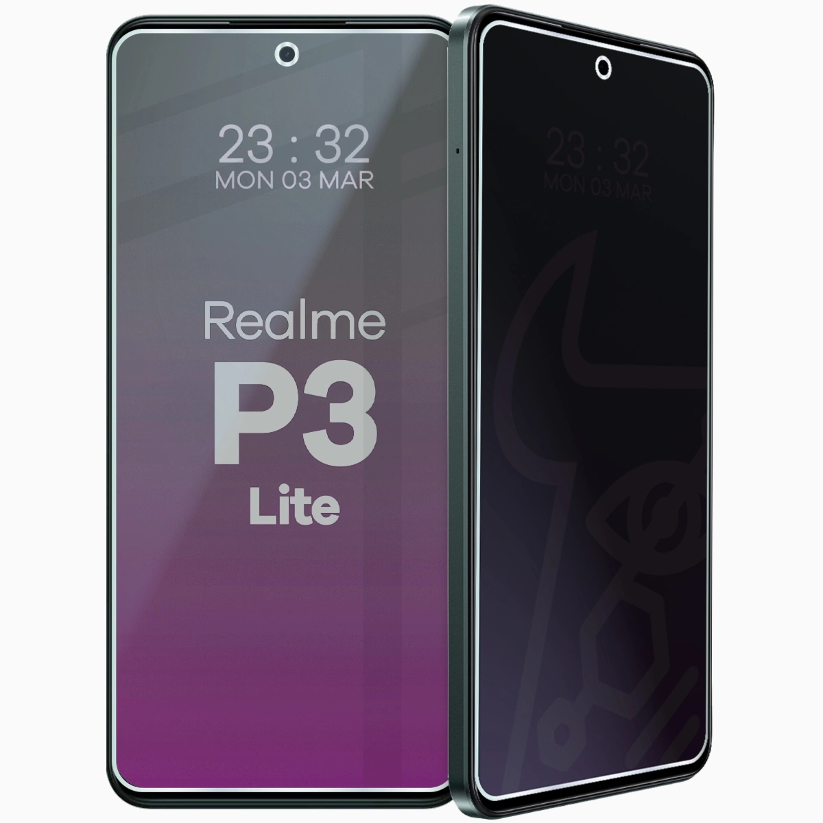 Prywatyzujące szkło hybrydowe Bizon Hybrid Shadow do Realme P3 Lite, matowe
