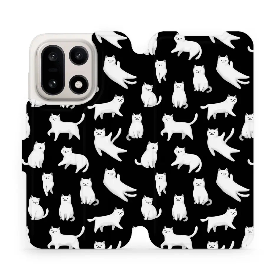 Etui z klapką do OnePlus 15, Mobiwear Book, kotki luna