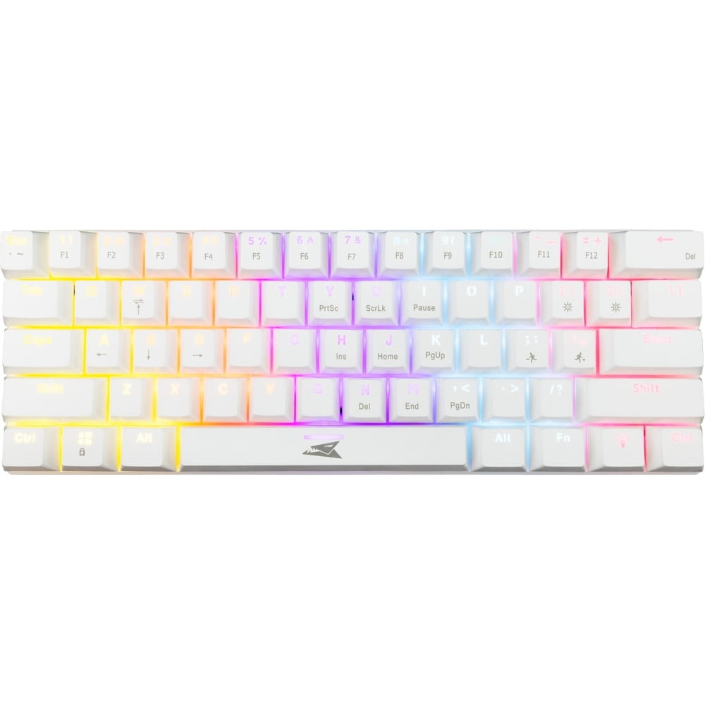 Klawiatura mechaniczna przewodowa, Baracuda DOLPHIN Red Switch RGB, biała