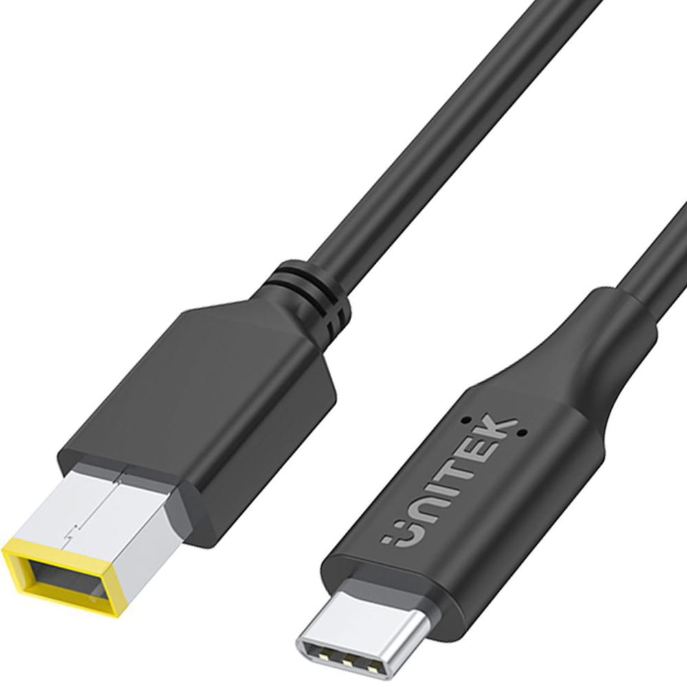 Kabel zasilający do laptopa Lenovo Unitek USB-C do DC (11 x  4,5 mm), PD 65W, 1,8m, czarny
