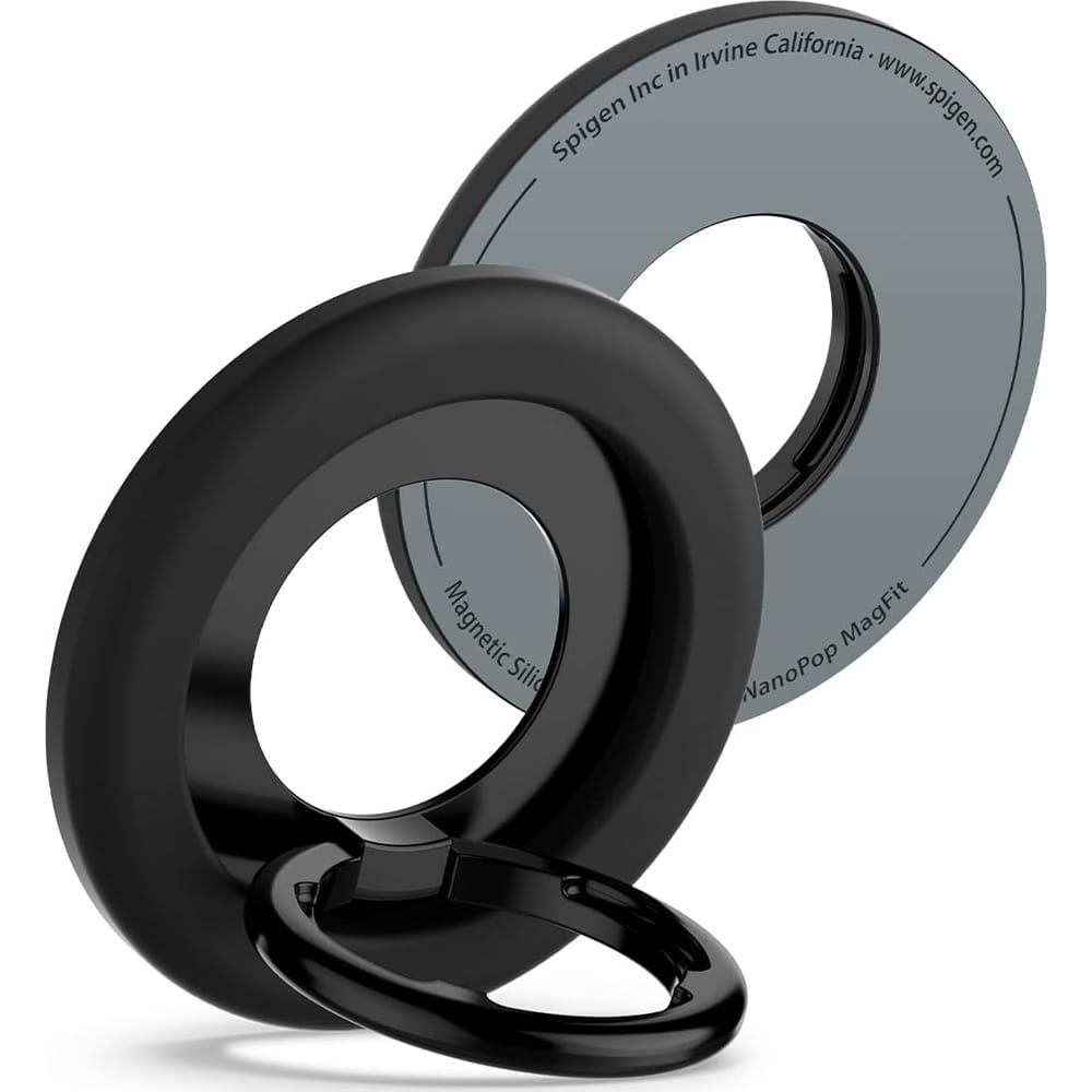 Image of Uchwyt / ring na palec, Spigen Nano Pop Phone Ring do MagSafe, czarny