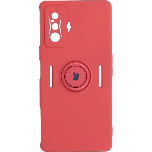 Image of Etui Bizon Case Silicone Ring do Xiaomi Poco F4 GT, różowe