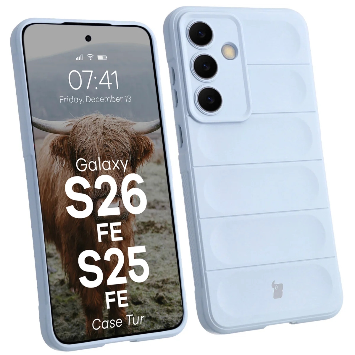 Pancerne etui Bizon Case Tur do Galaxy S26 FE/S25 FE, jasnoniebieskie