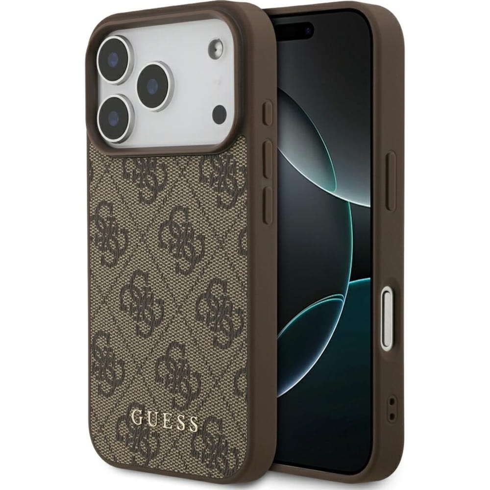 Etui Guess Hardcase 4G Classic do iPhone 18 Pro / 17 Pro, brązowe