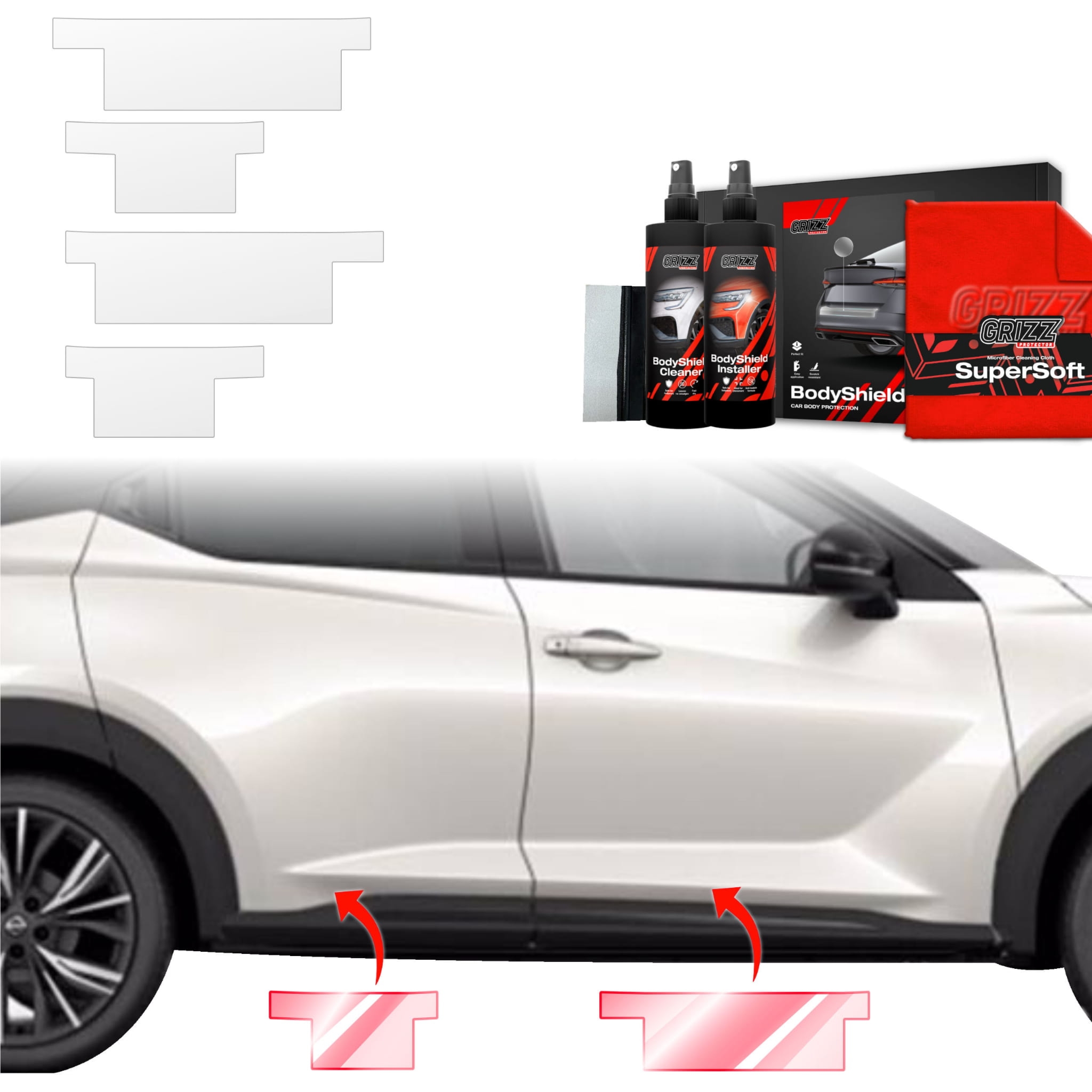 4w1 Folia ochronna Grizz Protector na progi do Nissan Juke Facelift (2024-2026)