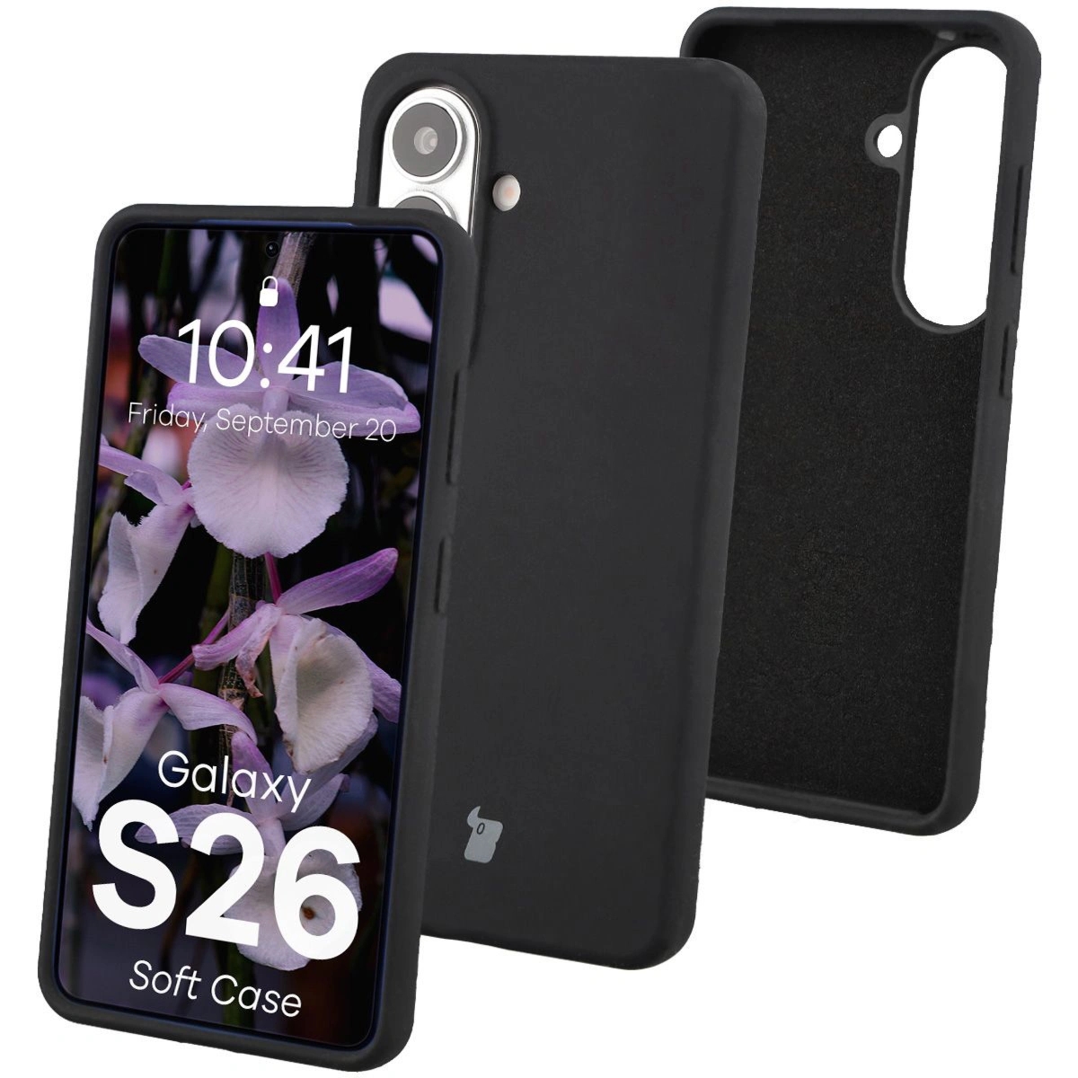 Silikonowe etui Bizon Soft Case do Galaxy S26, czarne