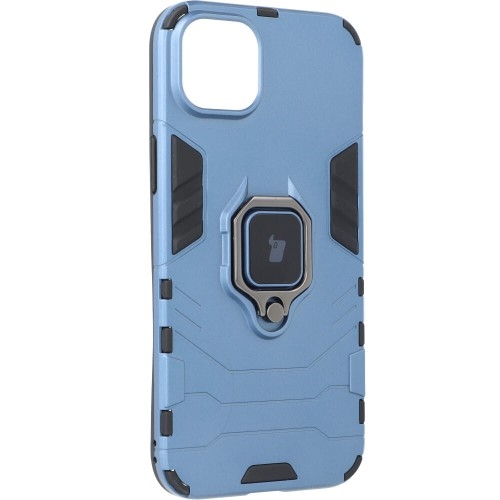 Image of Etui Bizon Case Armor Ring do iPhone 14 Plus, niebieskie