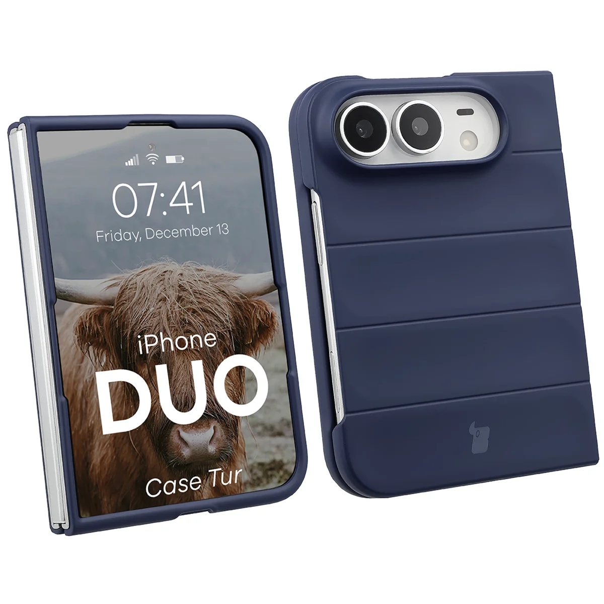 Pancerne etui Bizon Case Tur do iPhone Duo, granatowe