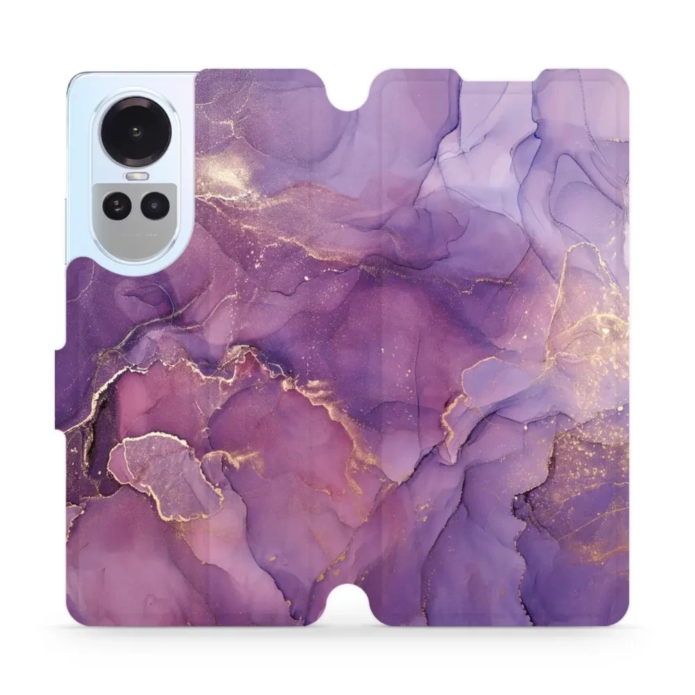 Etui z klapką do Oppo Reno10 5G, Mobiwear Book, fioletowe