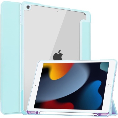 Image of Etui Bizon Case Tab Clear Matt do Apple iPad 9/8/7 10.2 2021/2020/2019, błękitne