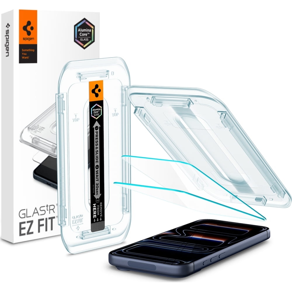 Szkło do etui + Aplikator Spigen Glas.tR EZ Fit 2-Pack (AC) do iPhone 17 Pro / 17 / 16 Pro
