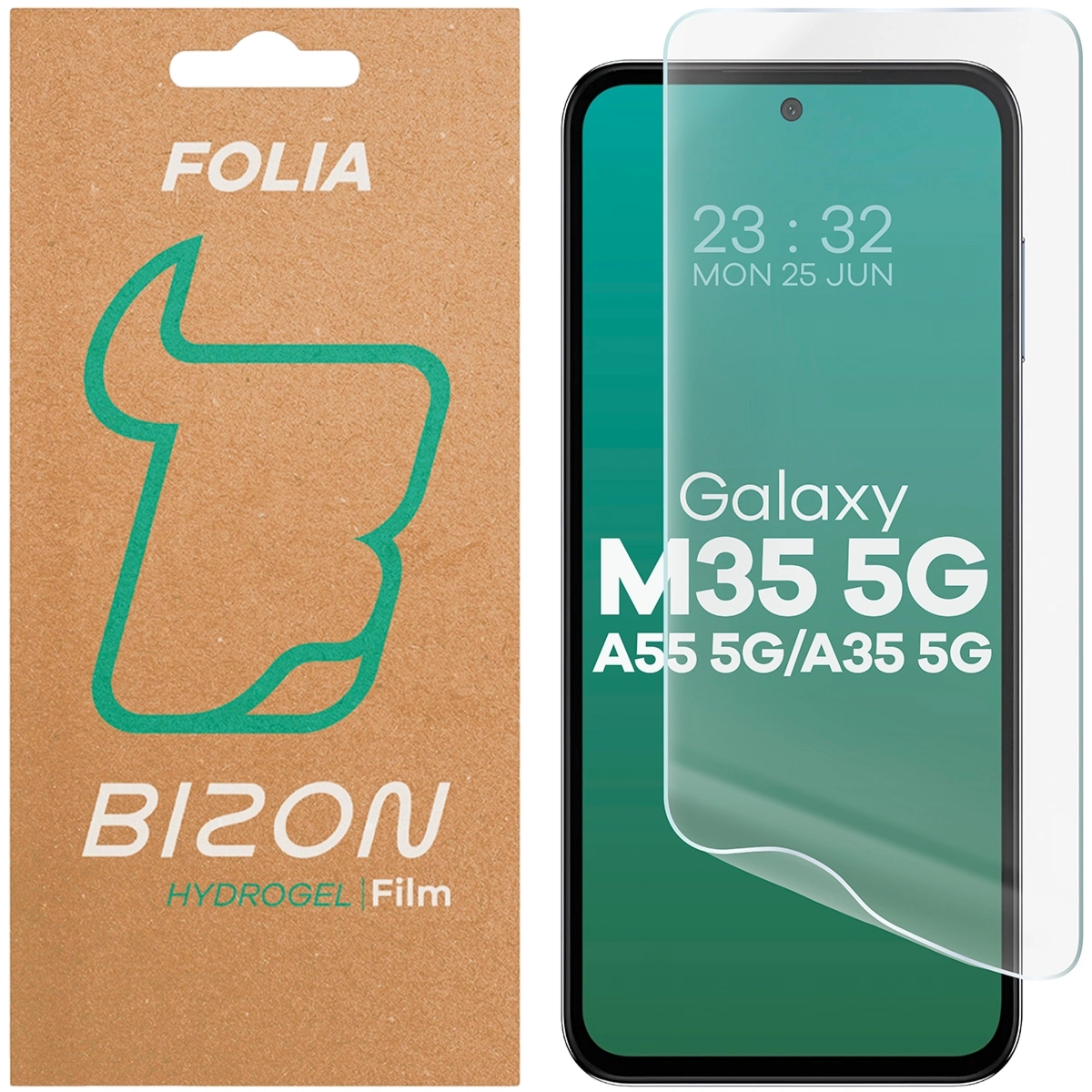 Folia hydrożelowa na ekran Bizon Film Hydrogel Front do Galaxy M35 5G / A35 5G / A55 5G, 1 sztuka