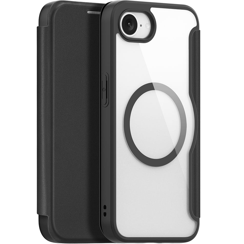 Image of OUTLET: Etui Dux Ducis Skin X Pro Magnetic do iPhone 16e, czarno-przezroczyste