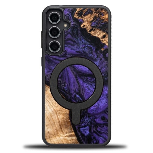 Image of Drewniane etui do Galaxy S23 FE, Bewood Unique Violet do MagSafe