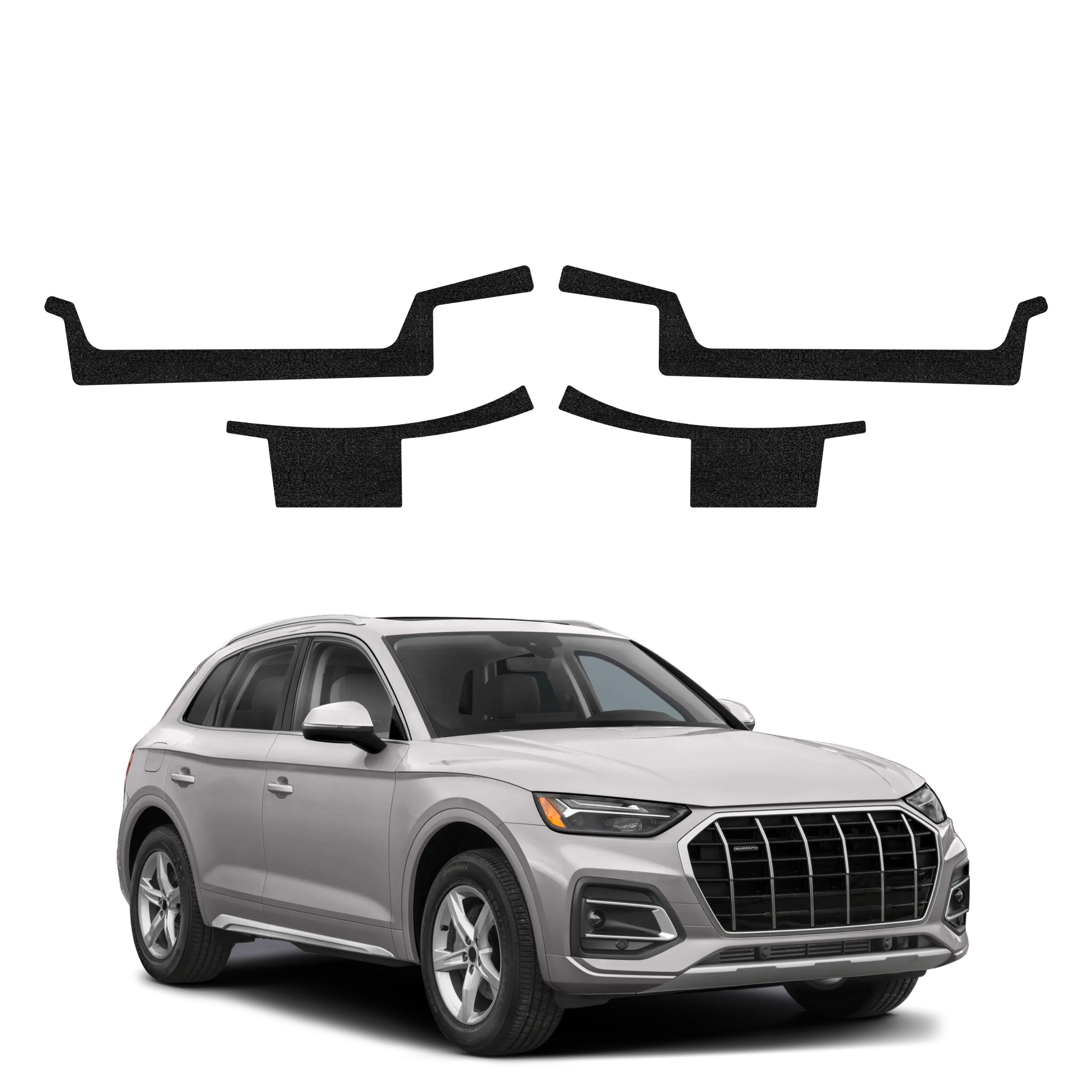 4w1 Czarna powłoka techniczna Grizz Protector na progi Audi Q5 (2020-2025)