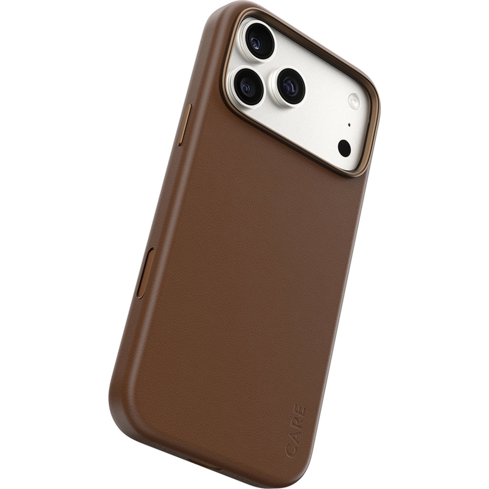 Etui ze skóry wegańskiej CARE by PanzerGlass Solo Vegan Leather Case do MagSafe do iPhone 18 Pro Max / 17 Pro Max, brązowe