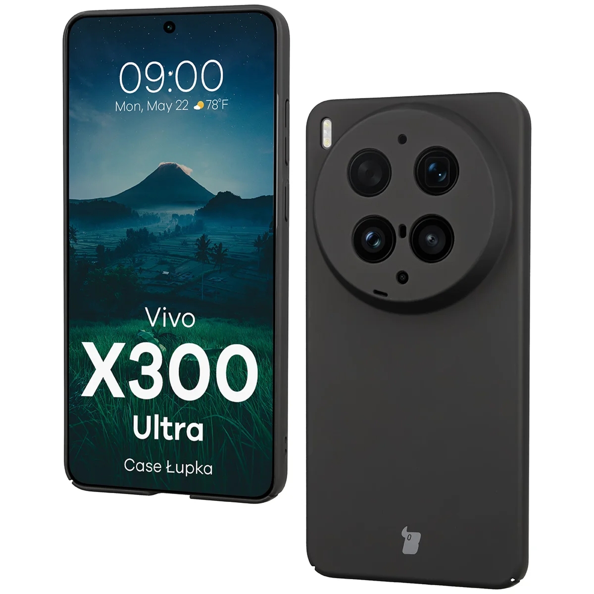 Etui Bizon Case Łupka do Vivo X300 Ultra, czarne