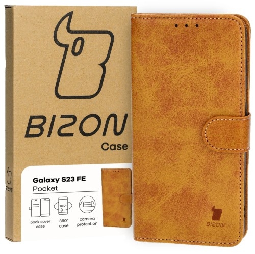 Image of Etui Bizon Case Pocket do Samsung Galaxy S23 FE, brązowe