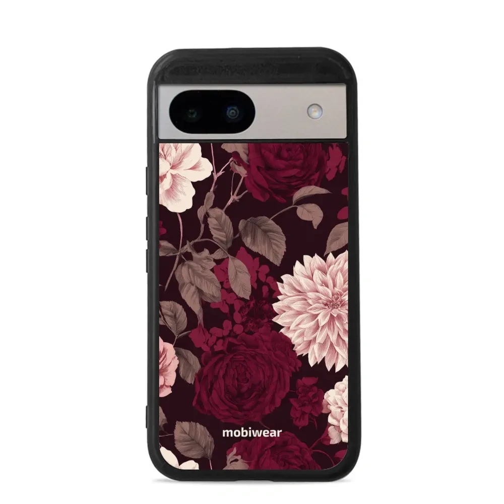 Etui ochronne do Google Pixel 8a, Mobiwear Glossy Case, wino i dalie