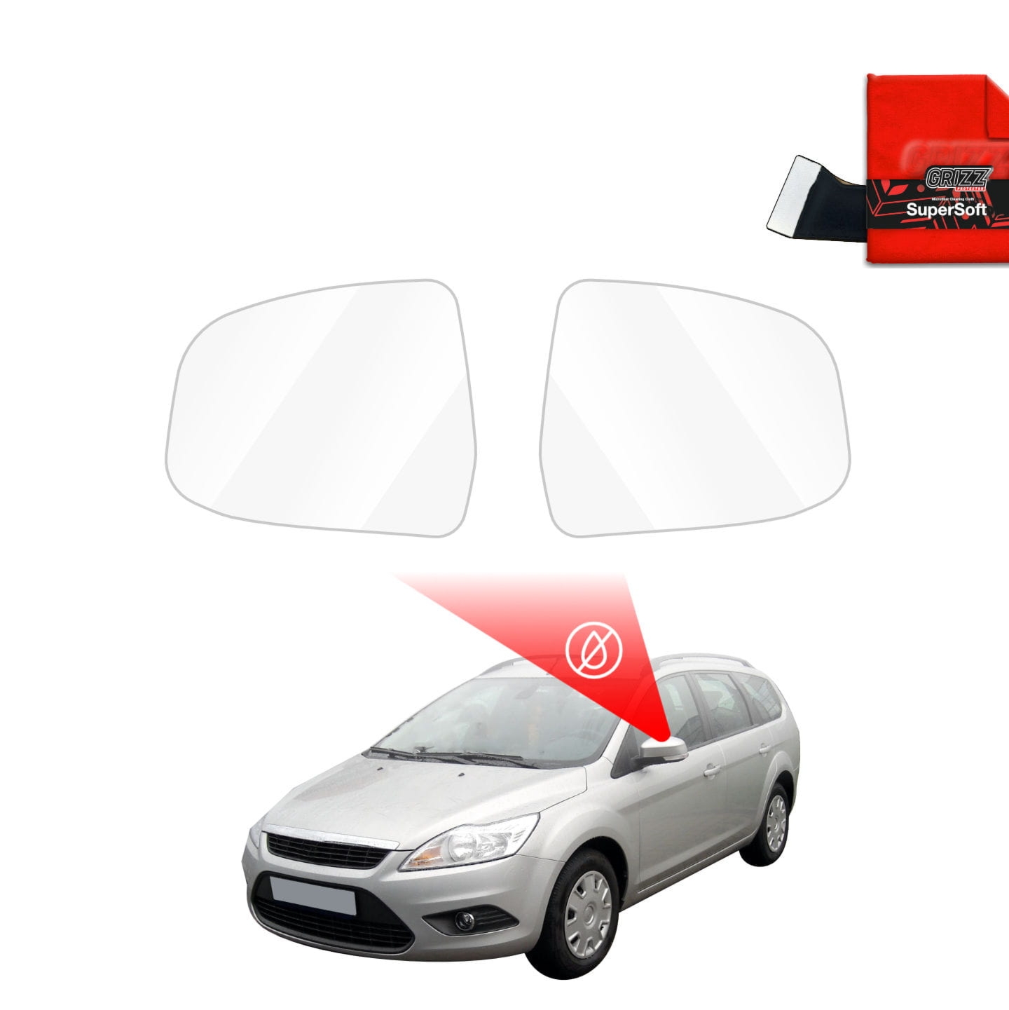 Folia przeciwdeszczowa Grizz Protector na lusterka do Ford Focus Mk2 Kombi Facelifting (2007-2011)