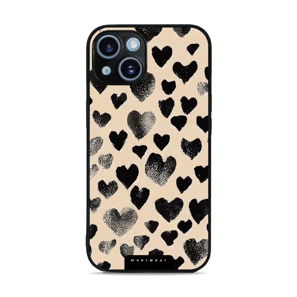 Etui ochronne do iPhone 14, Mobiwear Glossy Case, beżowa miłość