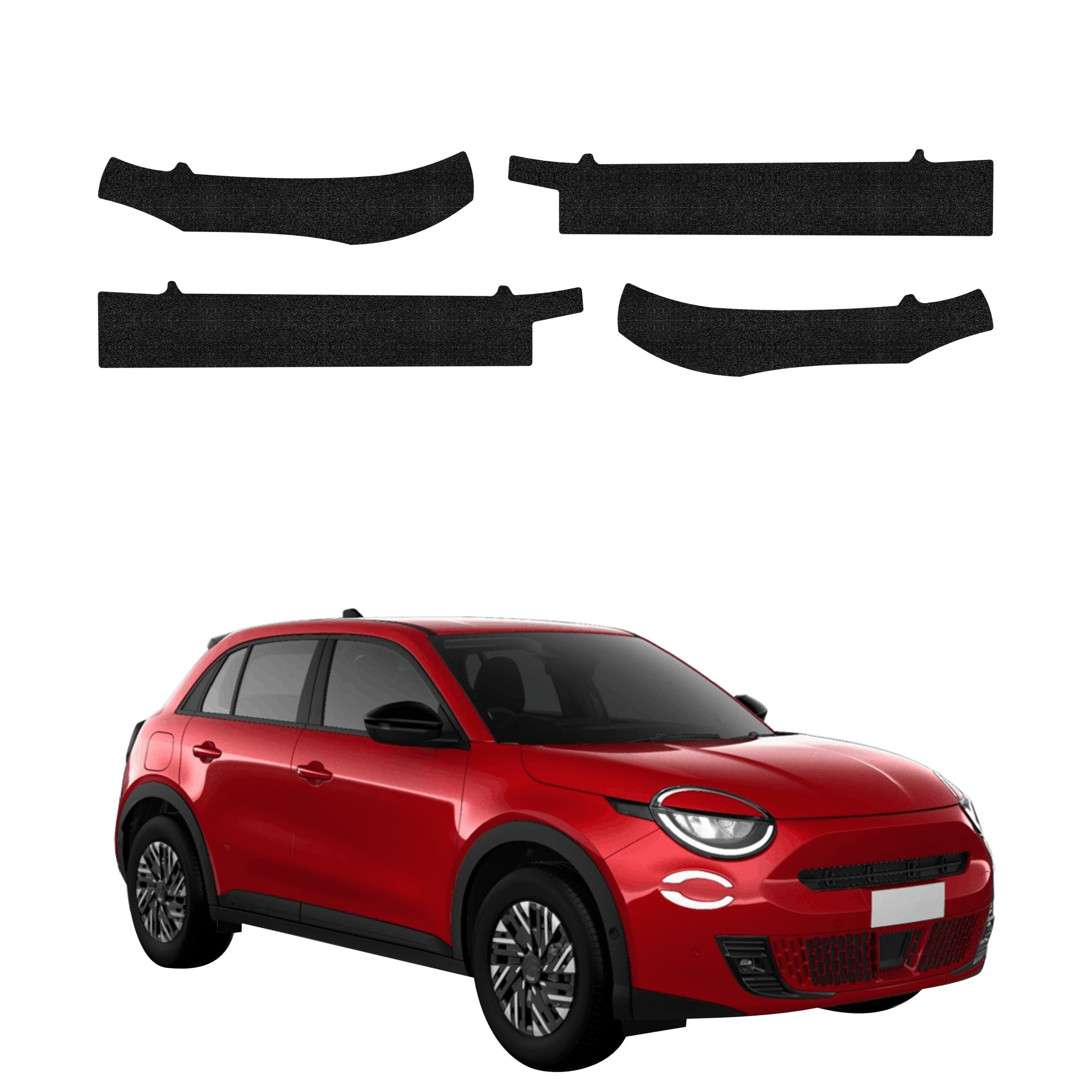 4w1 Czarna powłoka techniczna Grizz Protector na progi Fiat 600 (2023-2026)
