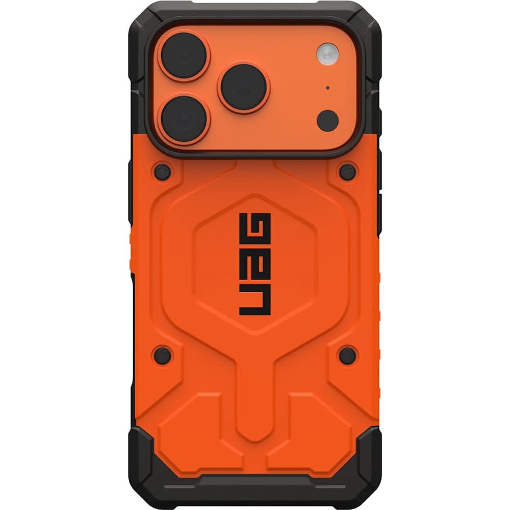 OUTLET: Etui pancerne UAG Pathfinder Mag do MagSafe do iPhone 18 Pro / 17 Pro, pomarańczowa z czarnymi elementami