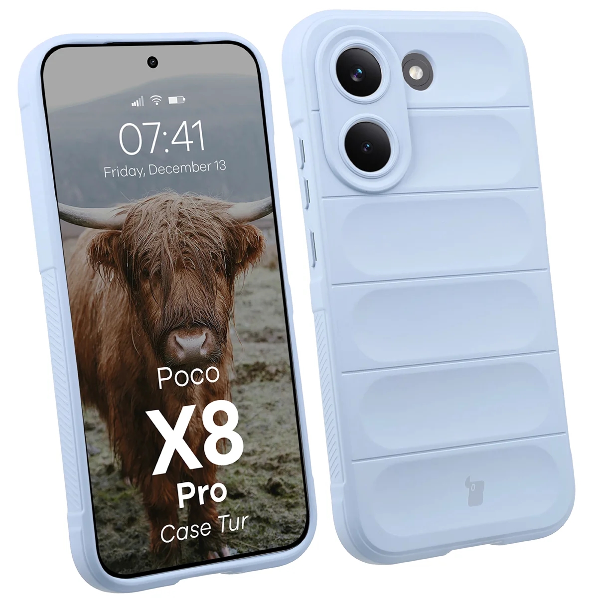 Pancerne etui Bizon Case Tur do Xiaomi POCO X8 Pro, jasnoniebieskie