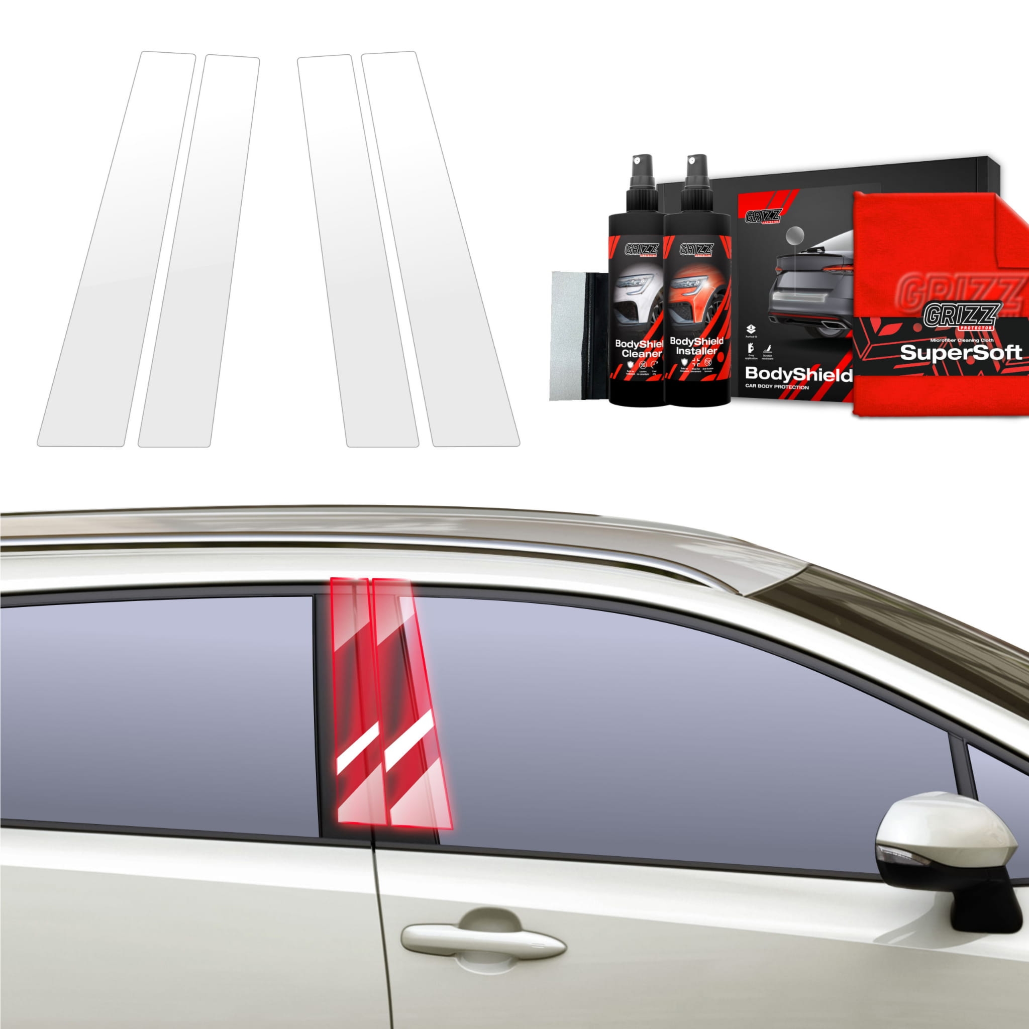 4w1 Folia ochronna Grizz Protector na słupki do Suzuki Swace Facelift (2023-2026)