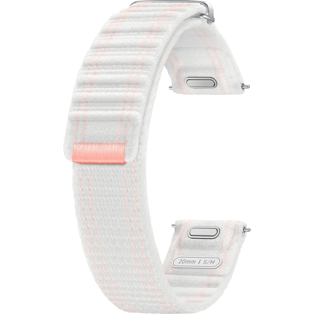 Image of Pasek Samsung Fabric Band 20mm S/M do Galaxy Watch 7 / FE 6/5 Pro/5/4, biało-różowy