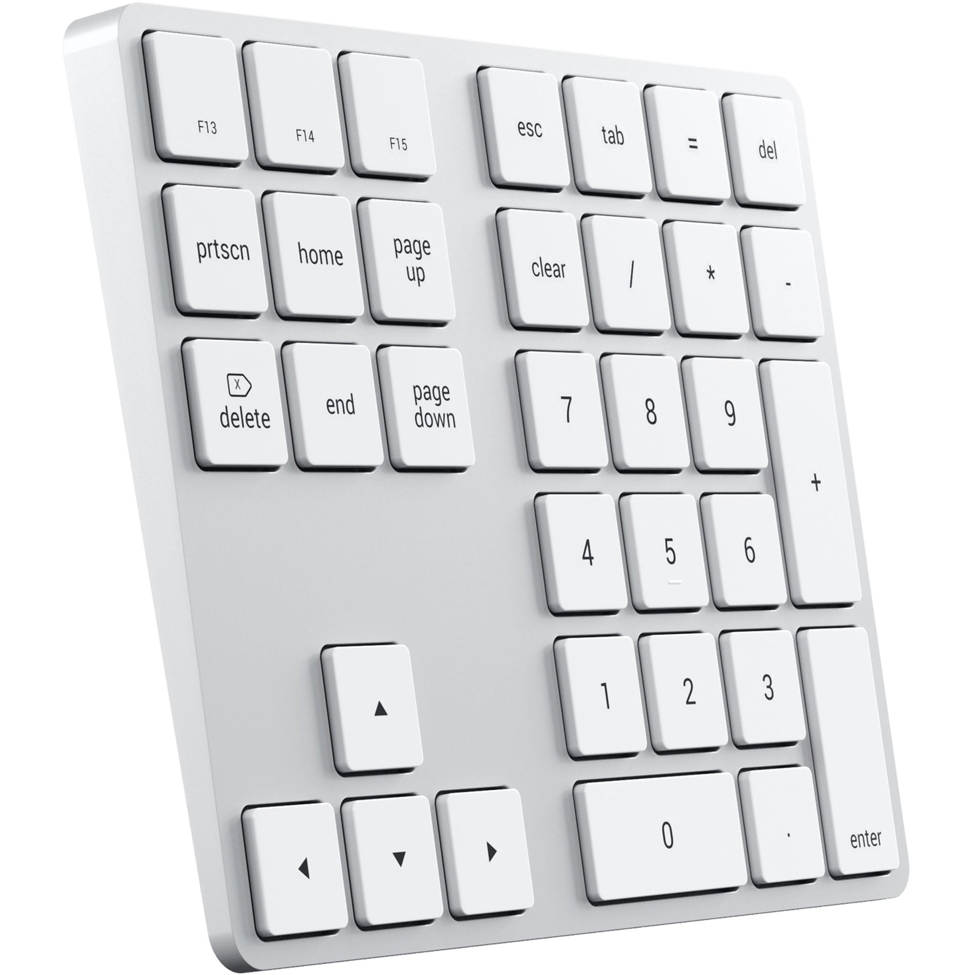 Klawiatura numeryczna ze skrótami klawiszy, Satechi Bluetooth Aluminium Extended Keypad, biała