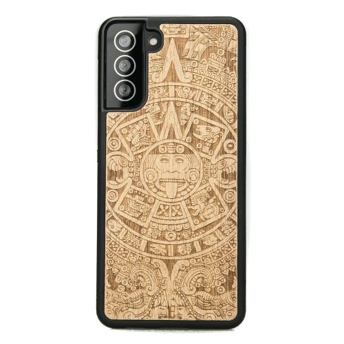 Image of Drewniane etui do Galaxy S21 FE, Bewood Kalendarz Aztecki Aniegre