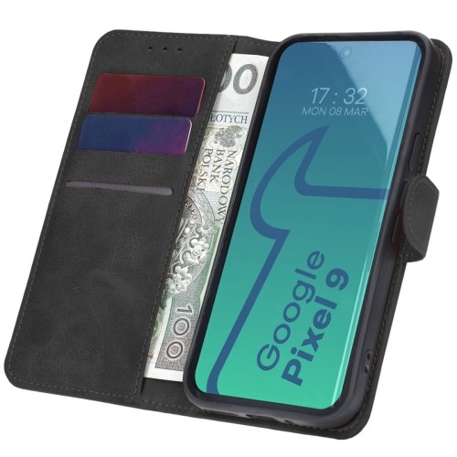 Image of Etui z klapką Bizon Case Pocket do Google Pixel 9 / 9 Pro, czarne