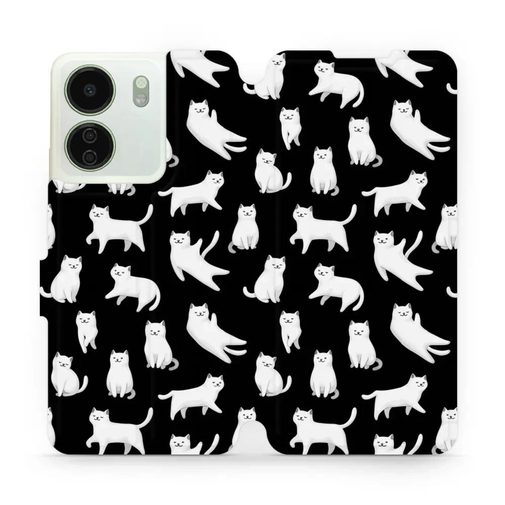 Etui z klapką do Xiaomi Redmi 13C 5G, Mobiwear Book, kotki luna