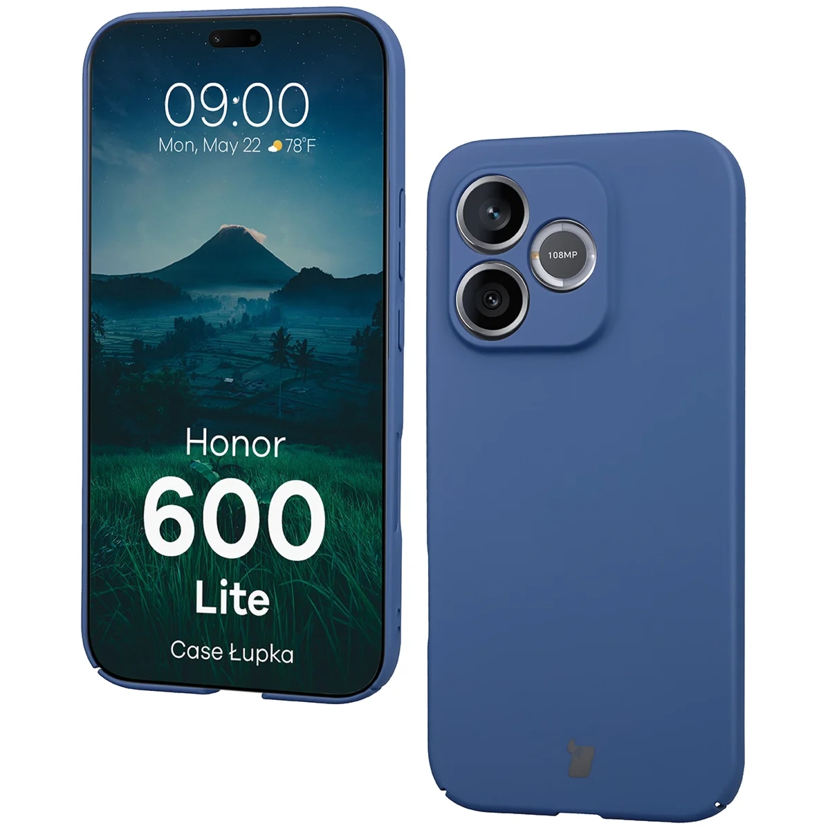 Etui Bizon Case Łupka do Honor 600 Lite 5G, niebieskie