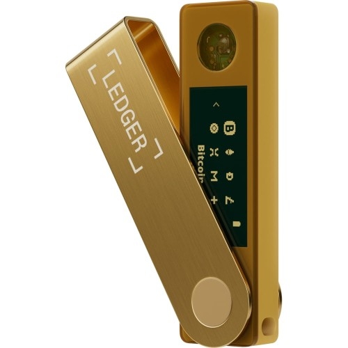 Image of Portfel sprzętowy do kryptowalut i NFT Ledger Nano X, złoty