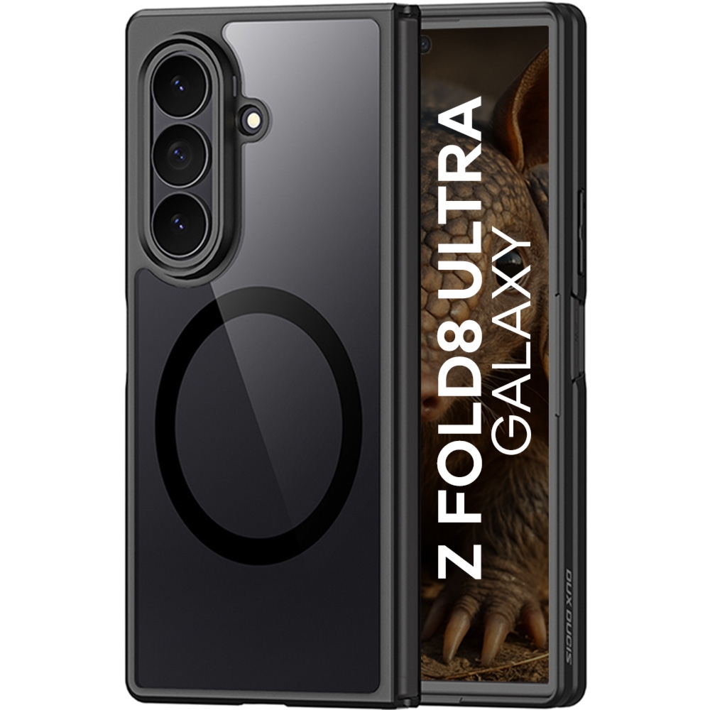 Etui Dux Ducis Aimo Mag do Galaxy Z Fold8 Ultra, przezroczyste z czarną ramką