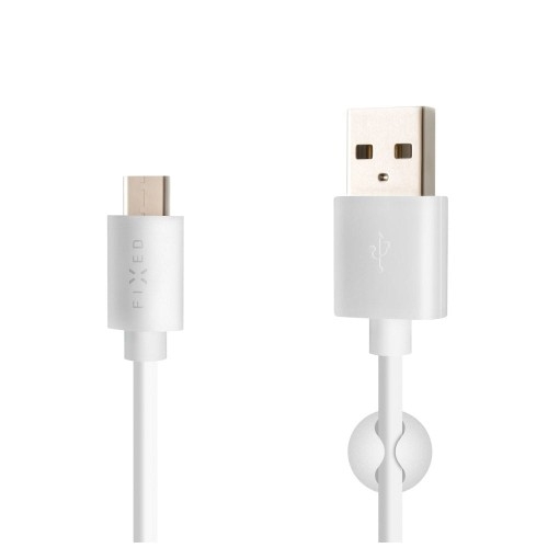 Image of Kabel Fixed Data Cable USB-A / USB-C 1m, biały